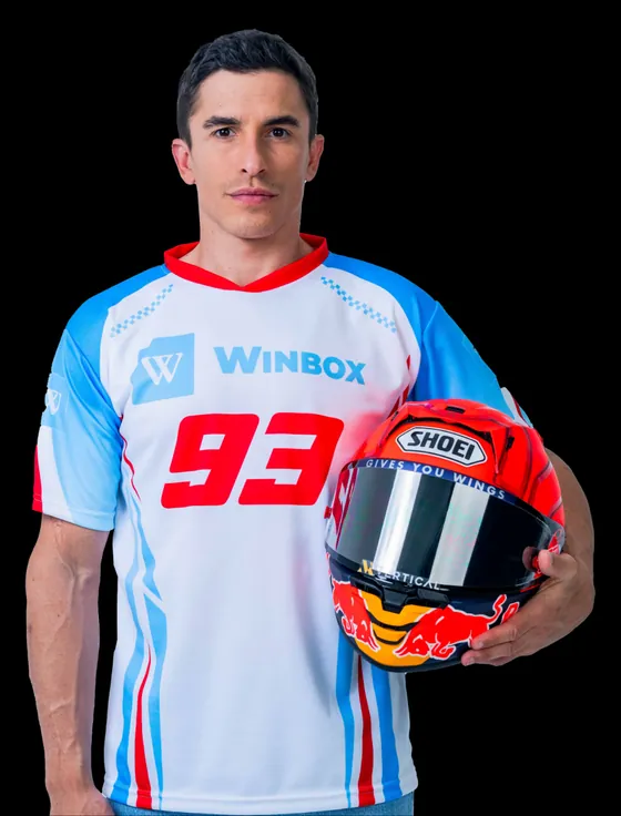 Marc Márquez in a Winbox number 93 jersey